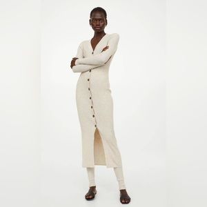 H&M Rib-knit Cardigan/Dress with Matching Leggings Set